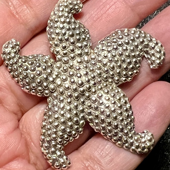 Set Vintage Starfish Pin + matching Earrings, SS 925 Mex TH 80/90, tot. Wt.36.5g - Picture 2 of 15